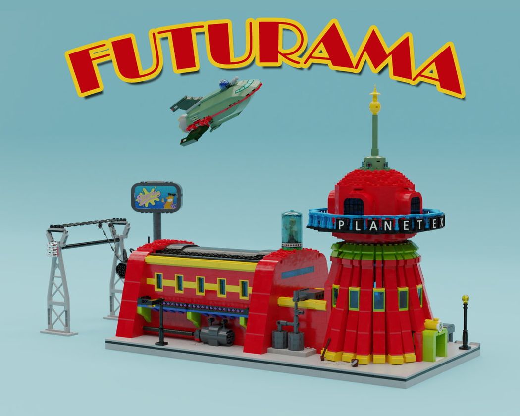 乐高ideas Futurama Planet Express总部、太空船和机组人员