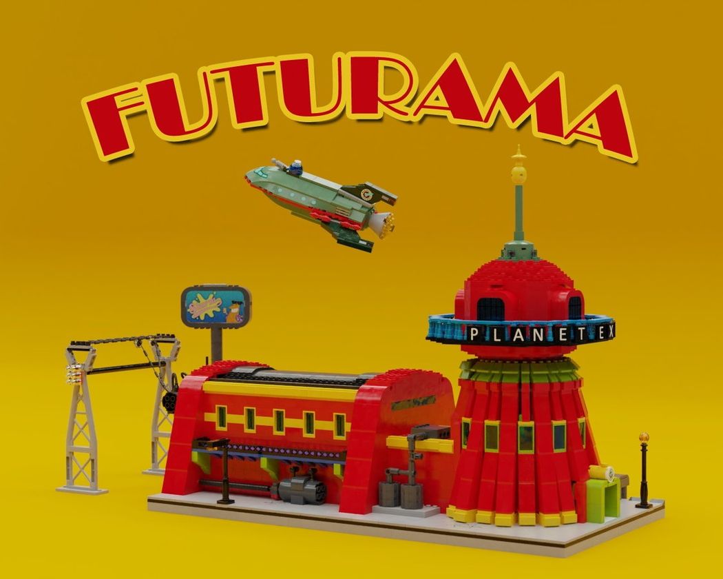 乐高ideas Futurama Planet Express总部、太空船和机组人员