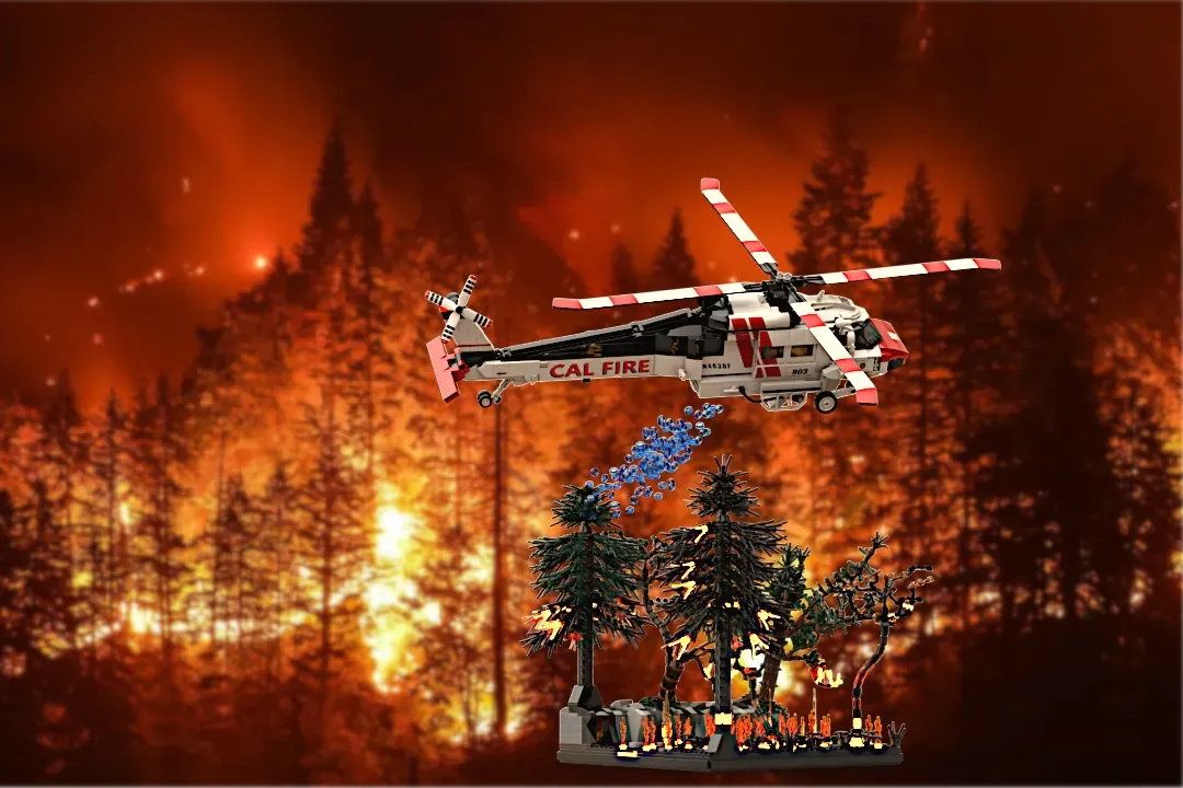 乐高ideas Sikorsky S-70i Firehawk CAL FIRE Edition。