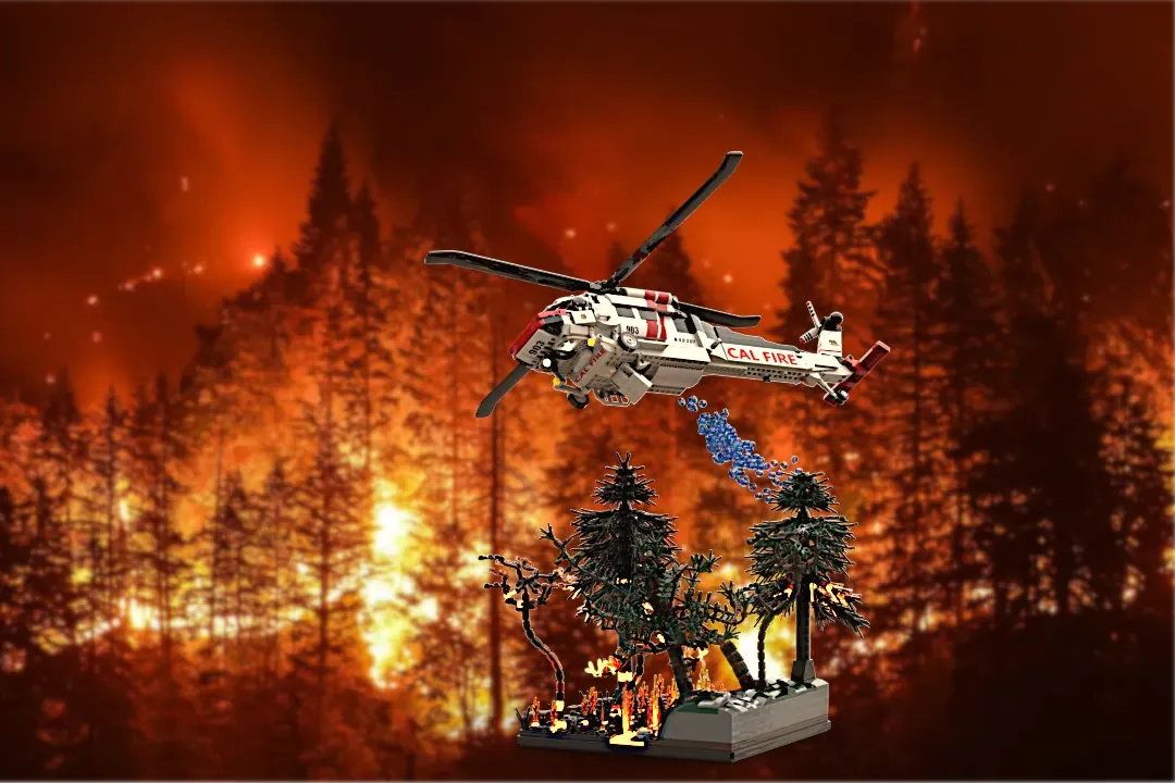 乐高ideas Sikorsky S-70i Firehawk CAL FIRE Edition。