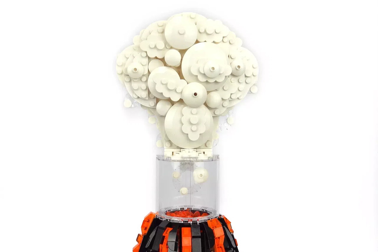 乐高ideas 工作火山——熔岩喷发！
