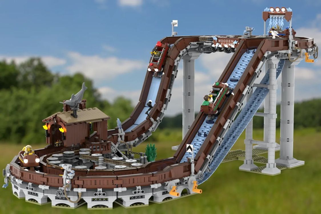 乐高ideas Working Log Flume–Fairground Water Coaster