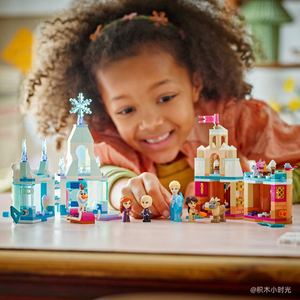 乐高 43278 迷你阿伦黛尔城堡和艾莎冰雪宫殿