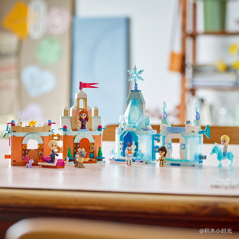 乐高 43278 迷你阿伦黛尔城堡和艾莎冰雪宫殿