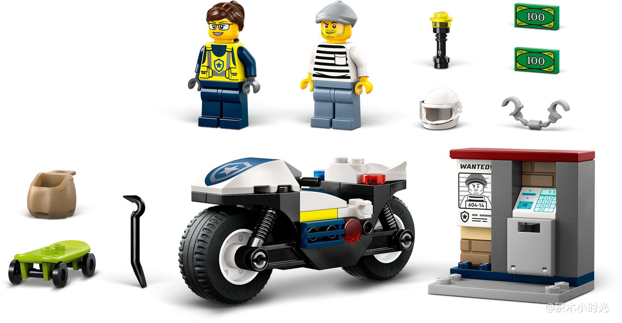 乐高 60455 警用摩托车大追击