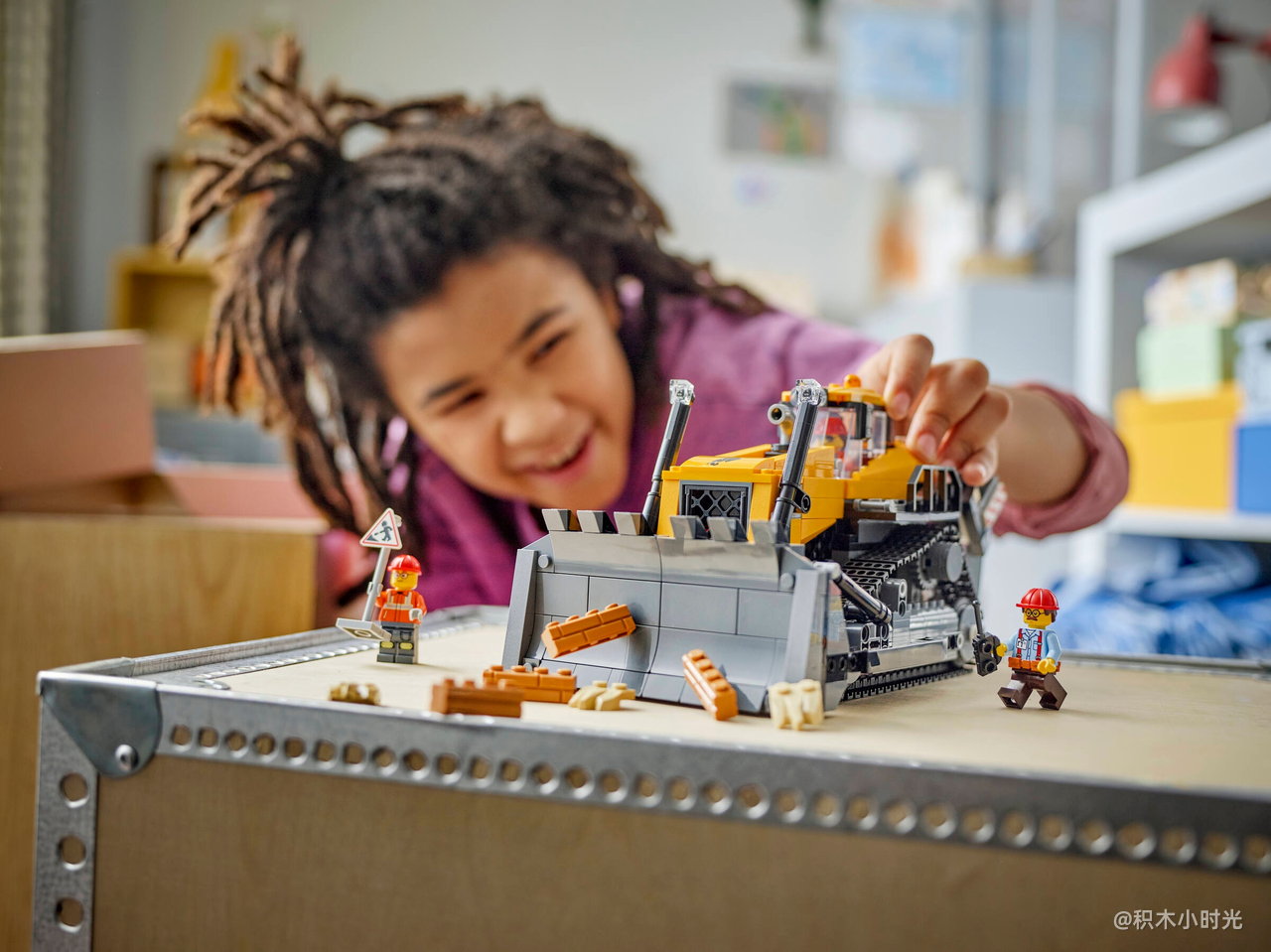 乐高 60466 黄色推土机