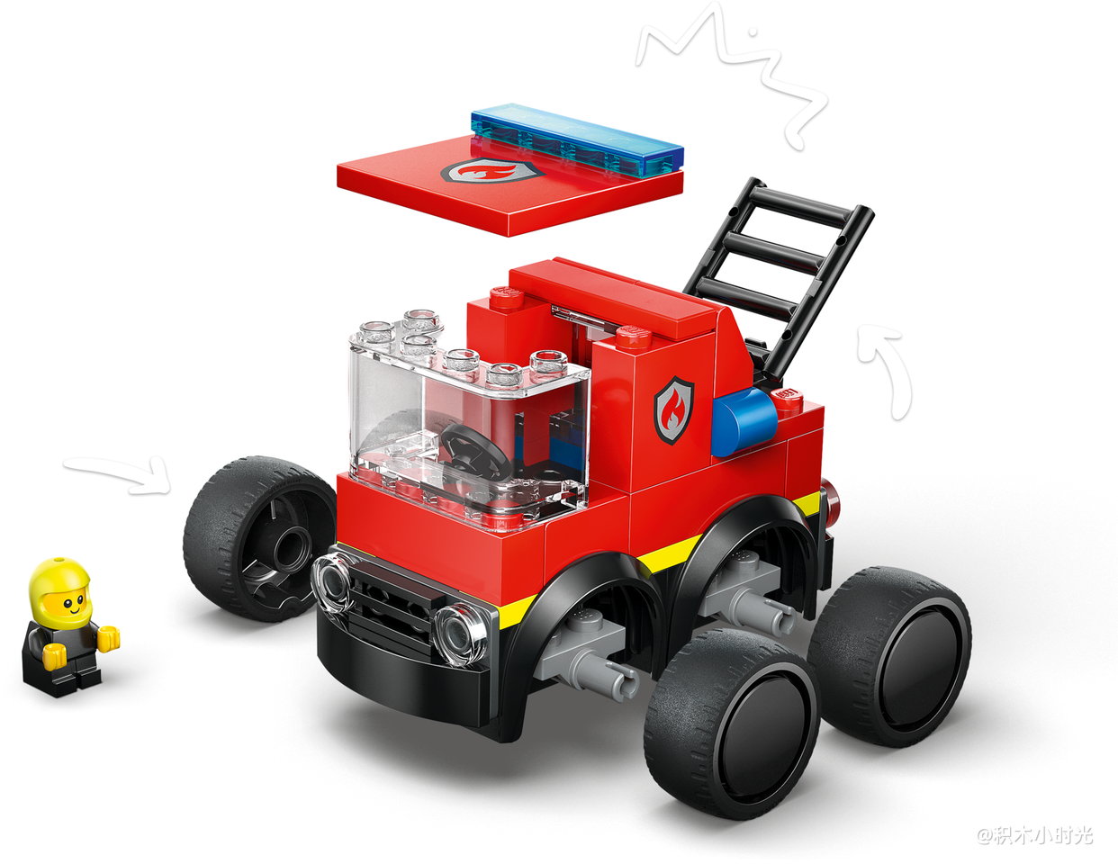 乐高 60482 旋风车队-鸣笛消防车