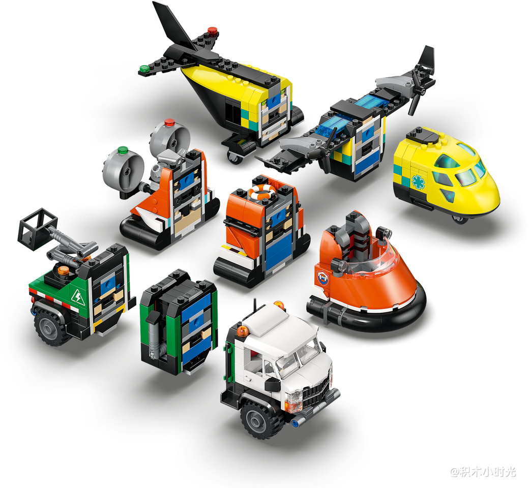 乐高 60505 飞机，工程车和悬浮船组合套装