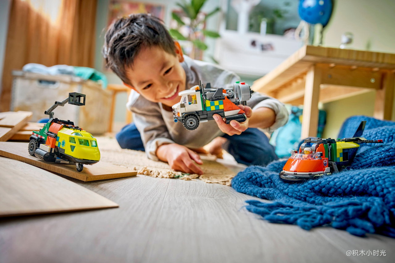 乐高 60505 飞机，工程车和悬浮船组合套装