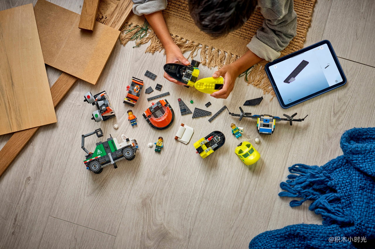 乐高 60505 飞机，工程车和悬浮船组合套装