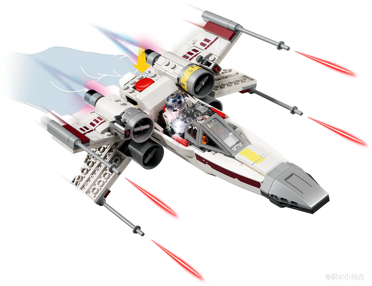 乐高 75423 奇智妙玩：卢克·天行者的X翼星际战斗机「红色五号」