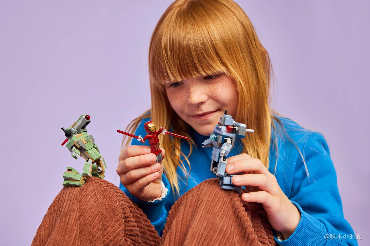 乐高 76320 钢铁侠与战争机器对阵铁锤无人机