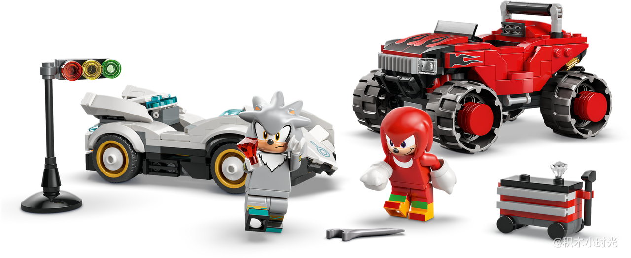 乐高 77118 希弗尔的赛车对战纳克的巨轮越野车