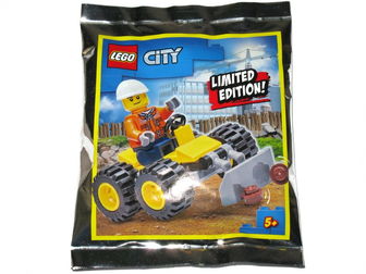 Construction Worker with Bulldozer foil pack #1