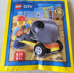 Builder with Cement Mixer paper bag