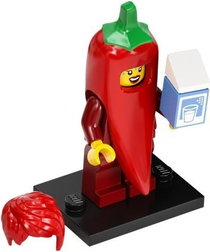 Chili Costume Fan, Series 22 (Complete Set with Stand and Accessories)