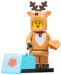 Reindeer Costume, Series 23 (Complete Set with Stand and Accessories)