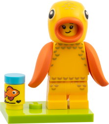 Goldfish Costume Fan, Series 28 (Complete Set with Stand and Accessories)