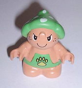 Duplo Figure Little Forest Friends, Male, Green Outfit with Yellow Paw (Trouble Toadstool) 