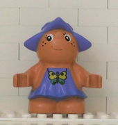 Duplo Figure Little Forest Friends, Female, Medium Violet Dress with Butterfly (Jangle Bluebell) 