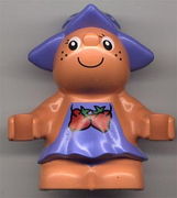 Duplo Figure Little Forest Friends, Female, Medium Violet Dress with Strawberries (Jingle Bluebell) 