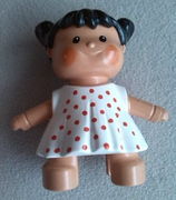 Duplo Figure Doll, Marie's Baby, White Dress with Red Dots 