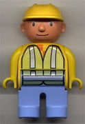 Duplo Figure, Male, Bob the Builder with Construction Jacket 