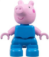 Duplo Figure Lego Ville, George Pig - Dark Azure Plain Outfit (6475099)