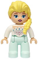 Duplo Figure Lego Ville, Disney Princess, Elsa, Light Aqua Legs (6482733)