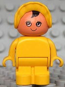 Duplo Figure, Child Type 1 Baby, Yellow Legs, Yellow Body, Yellow Bonnet 