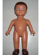 Duplo Figure Doll, Large, without Clothes, Brown Male Hair, Nougat Body 