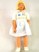 Belville Female - Medic, Light Blue Shorts, White Shirt with EMT Star of Life Pattern, Light Yellow Hair, Skirt 