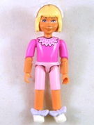 Belville Female - Pink Shorts, Dark Pink Shirt with Collar, Light Yellow Hair, Bows, Headband 