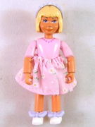 Belville Female - Pink Shorts, Pink Shirt with Necklace Pattern, Light Yellow Hair, Light Pink Skirt, Bows, Headband 