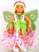 Belville Female - Josephine, White Top with Laced Green Inset, Fairy Skirt, Headband 