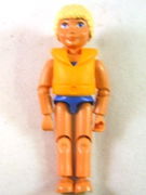 Belville Female - Laura - White/Blue Swimsuit with Blue Stripes, Long Light Yellow Hair, Life Jacket 