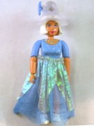 Belville Female - Stella, Medium Blue Top with Silver Stars, White Hair, Skirt Long, Hat with Flower 