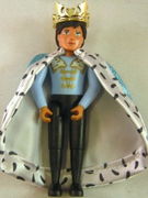 Belville Male Black Pants, Light Blue Shirt with White and Gold Fur Pattern on Shoulders, Cloak, Crown 