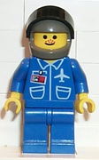 Airport - Blue, Blue Legs, Dark Gray Helmet, Black Visor 