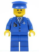Airport - Blue 3 Button Jacket and Tie, Blue Hat, Blue Legs (Undetermined Eyebrows) 