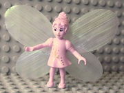 Belville Fairy - Pink with Moon Pattern (Millimy) - With Wings and Bow 