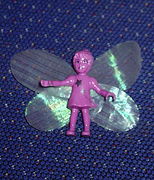 Belville Fairy - Dark Pink with Stars Pattern (Millimy) - With Wings and Bow 