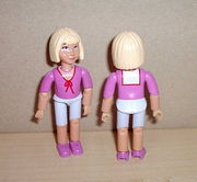 Belville Female - Light Violet Shorts, Dark Pink Shirt with String Bow, Light Yellow Hair 