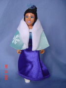Belville Female - Snow Queen with Skirt, Fur Trimmed Shawl and Tiara 