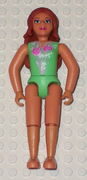 Belville Female - Light Green Swimsuit with Seashell Pattern, Reddish Brown Hair 