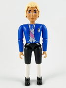Belville Male - White Shirt Blue Jacket with Purple Sash and Blue Bow, Black Breeches 