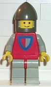 Classic - Knight, Shield Red/Gray, Light Gray Legs with Red Hips, Dark Gray Chin-Guard 