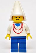 Maiden with Necklace - Blue Legs, White Cone Hat 