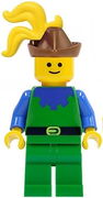 Forestman - Blue, Brown Hat, Yellow 3-Feather Plume 