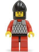 Scale Mail - Red with Red Arms, Red Legs with Black Hips, Black Chin-Guard 